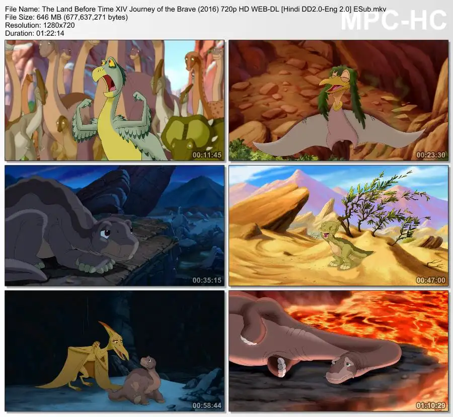 The Land Before Time XIV: Journey of the Brave screen